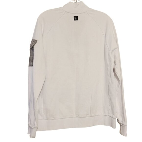 Brooklyn Supply Co. | Men's Retro White Quarter Zip Pullover (Size Small) - Picture 16 of 16